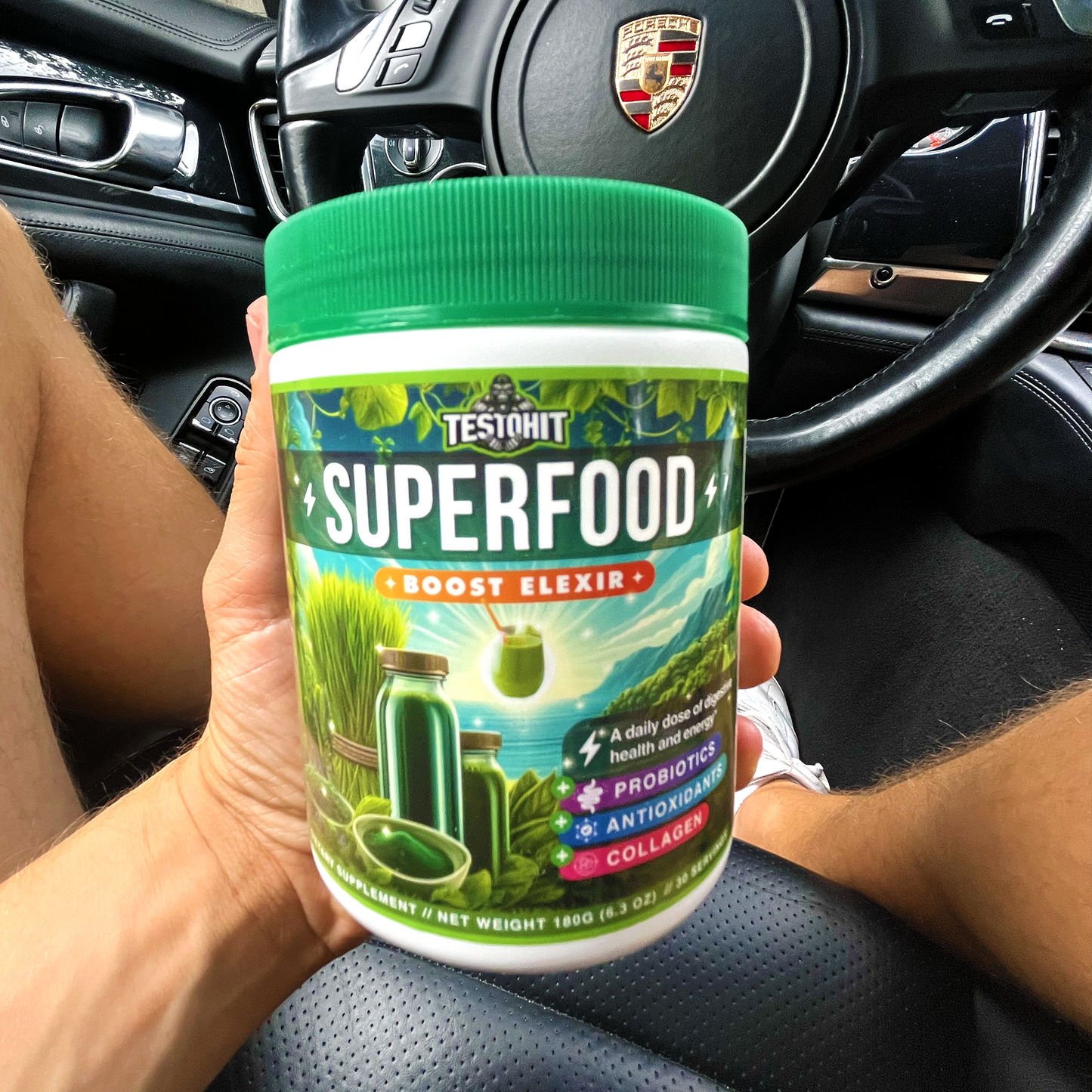 SUPERFOOD – roheline ELIKSIR hommikuseks smuutiks – kõik ühes – probiootikumid, antioksüdandid, kollageen