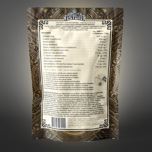 Testosteroonikohv – SUPERCHARGED Aastaks 24 Pakki