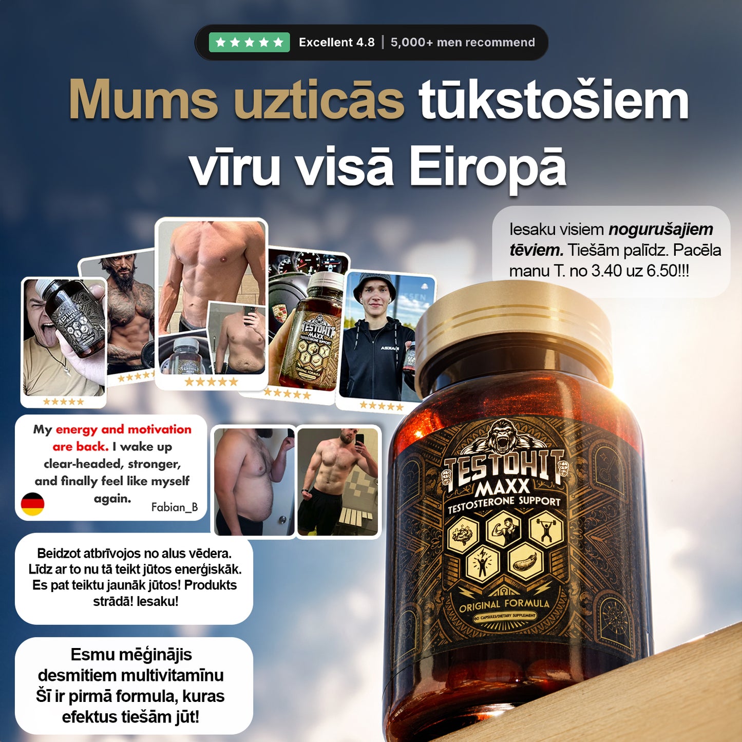 MAXX – Ikdienas spēks, fokuss un vīrišķība – vienā kapsulā. TOP MULTIVITAMĪNI VĪRIEŠIEM