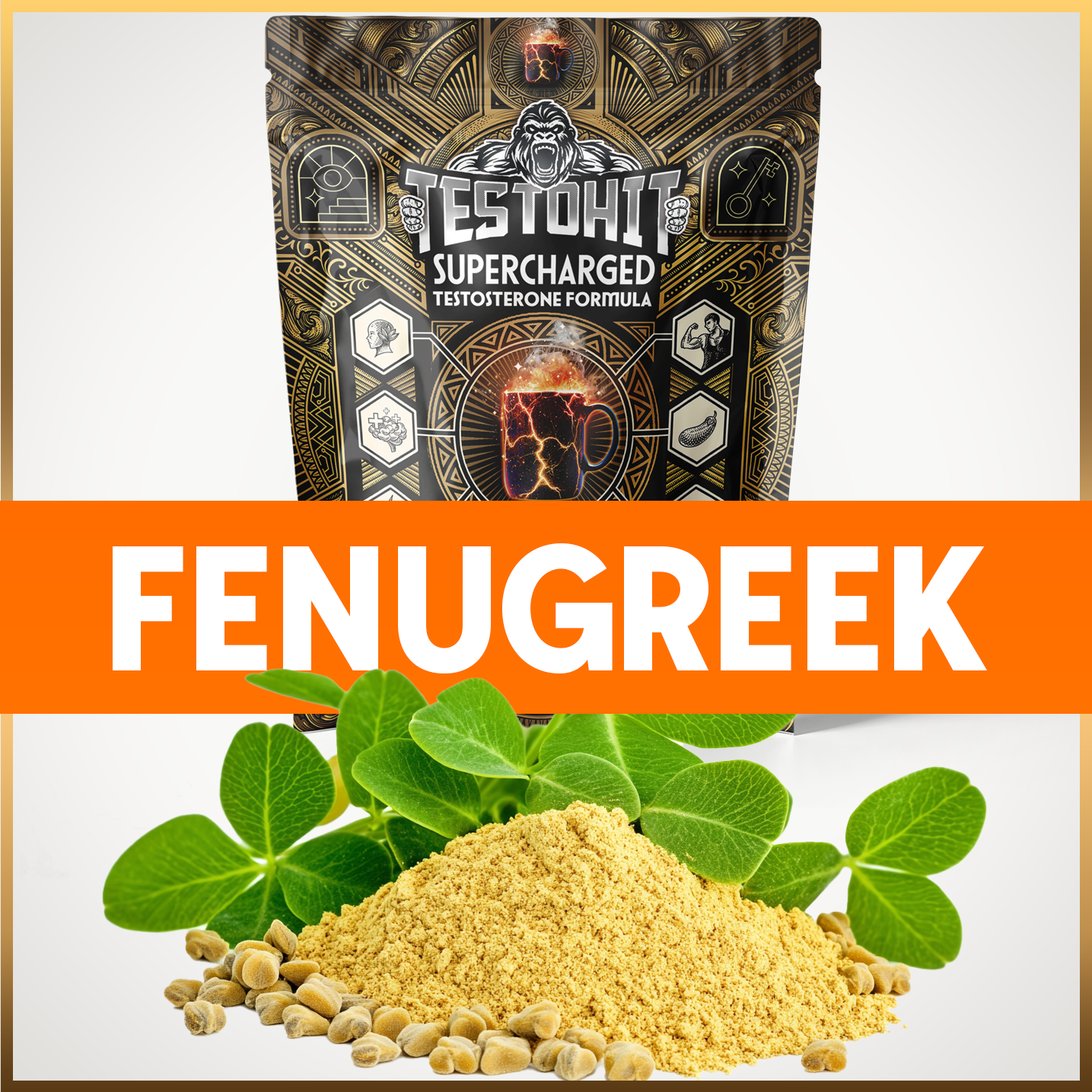 FENUGREEK – SUPERCHARGED – Grieķu Sierāboliņš – Jaudīgai vīrieša ikdienai un augstam testosteronam