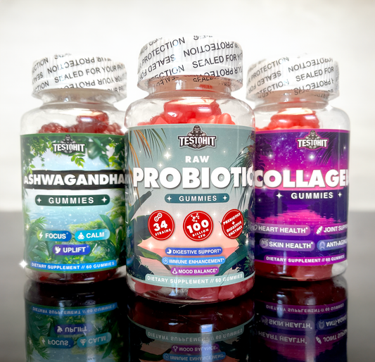 SVEIKATOS IR RAMYBĖS RINKINYS – KOLAGENAS, AŠVAGANDA, PROBIOTIKAI